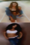 Breasted woman wild forest off