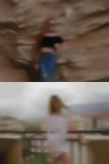 Girls looking female cameraman