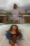 Naked females going teasing